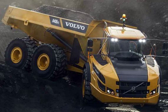 Самосвал Volvo A40G с шарнирно-сочленённойрамой 