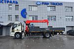 Бортовой автомобиль FAW J6L с КМУ Kanglim 1256
