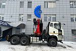 Седельный тягач FAW CA 3250 c КМУ Sunhunk K-238  6х6
