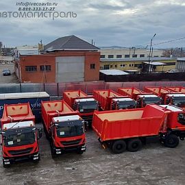 Партия самосвалов 21 шт перед отгрузкой