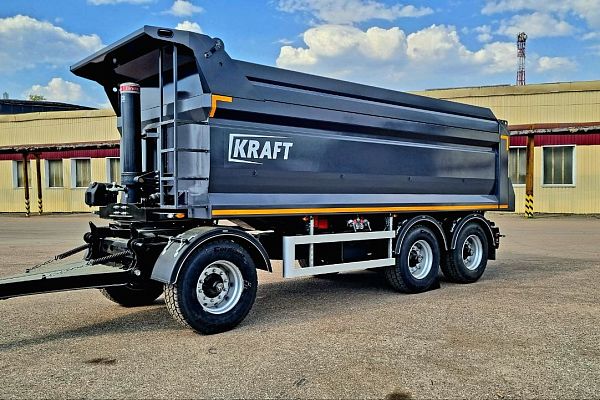 САМОСВАЛЬНЫЙ ПРИЦЕП KRAFT С ПОВОРОТНЫМ КРУГОМ