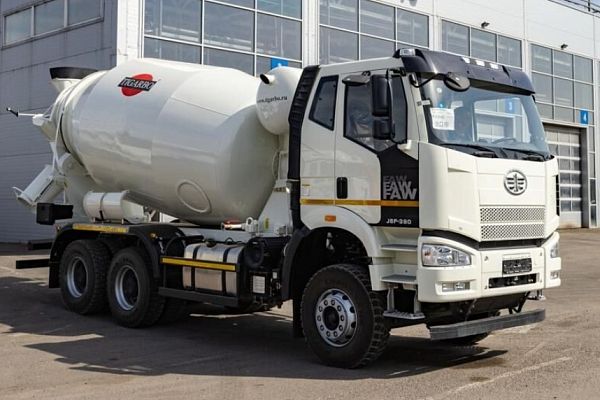 Faw J6 6x4 Автобетоносмеситель Tigarbo (Тигарбо), 9 м3, автономный привод.