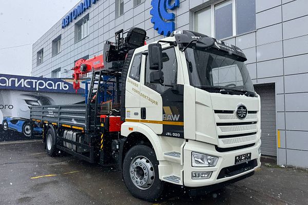 Бортовой автомобиль FAW J6L с КМУ Kanglim 1256