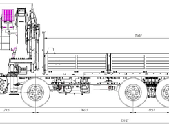 Бортовой автомобиль FAW CA 3310  с КМУ SUNHUNK K-328