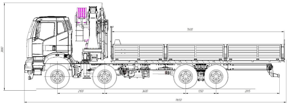 Бортовой автомобиль FAW CA 3310  с КМУ SUNHUNK K-328