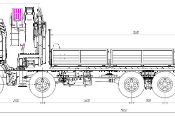 Бортовой автомобиль FAW CA 3310  с КМУ SUNHUNK K-328