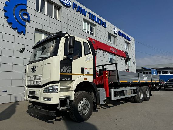Бортовой автомобиль FAW с КМУ Horyong HRS 206 + конники