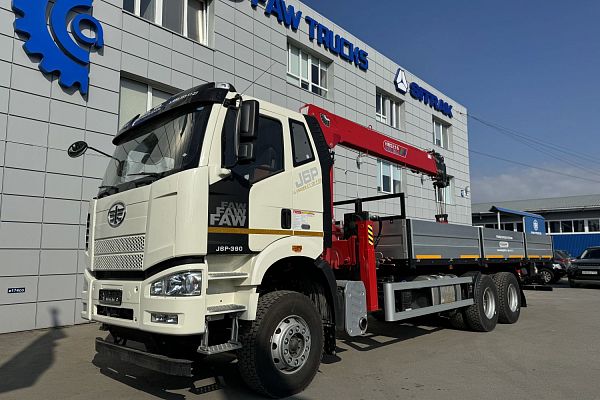 Бортовой автомобиль FAW с КМУ Horyong HRS 206 + конники